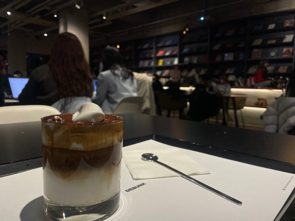 Cafe Debunk Interior with Signature Drink