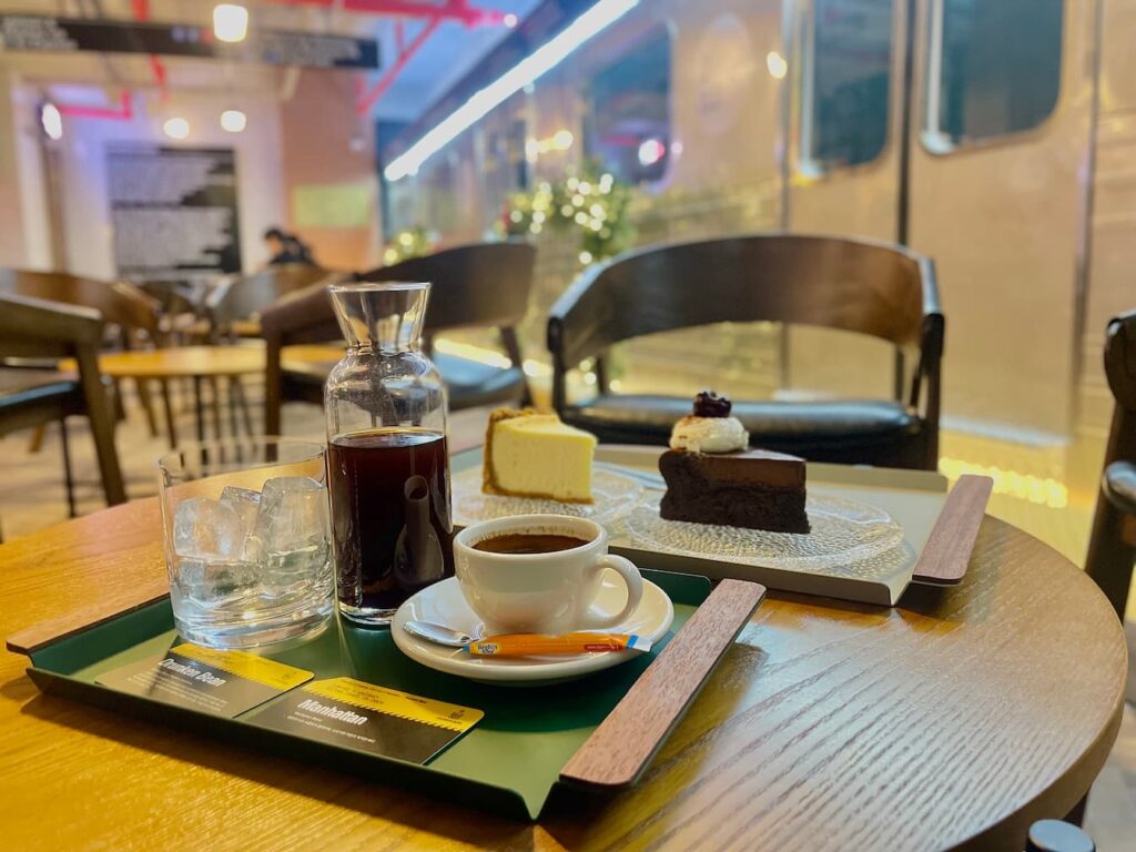 Drunken Bean cafe interior with subway station design