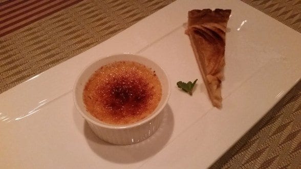 creme brulee, apple pie, Le Panier Bleu, dessert, Seoul, French restaurant