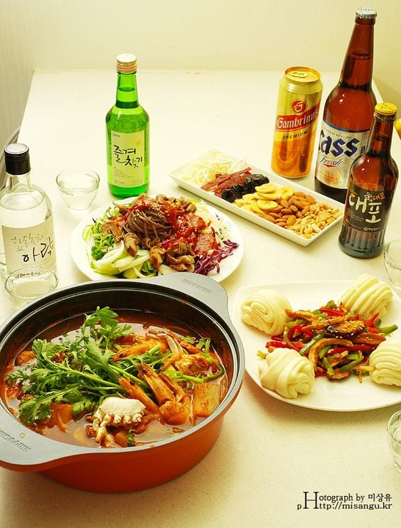 what to eat with soju