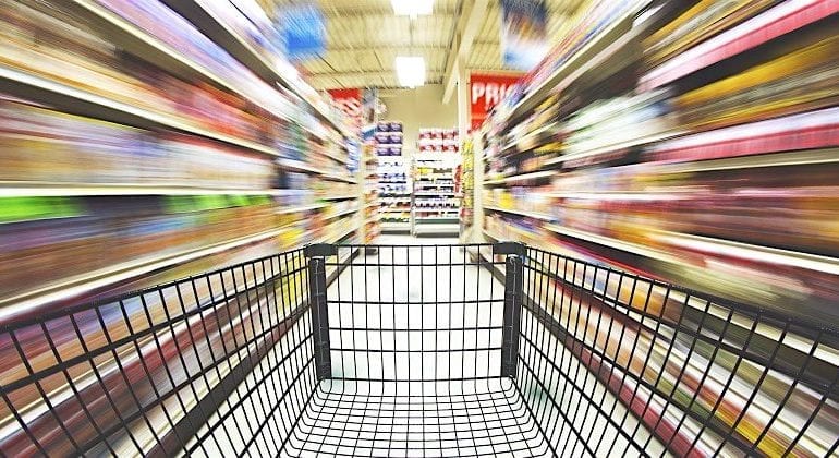 groceries in korea cart