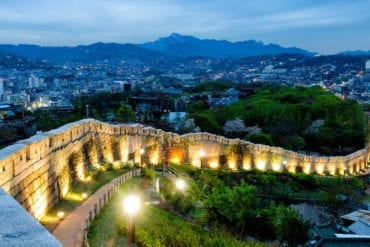castle korea seoul city wall