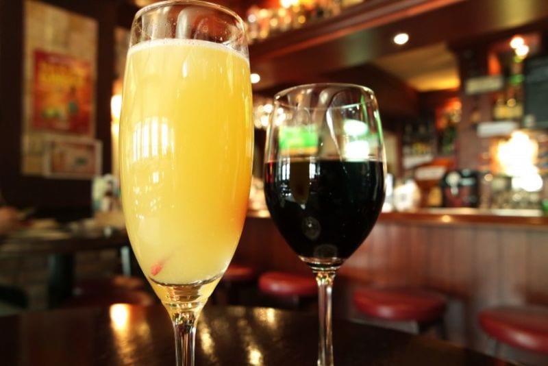 day drinking in itaewon wolfhound mimosa-and-wine