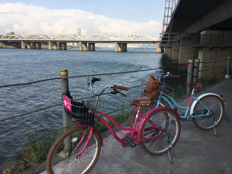 unforgettable day at han river Biking at Hangang