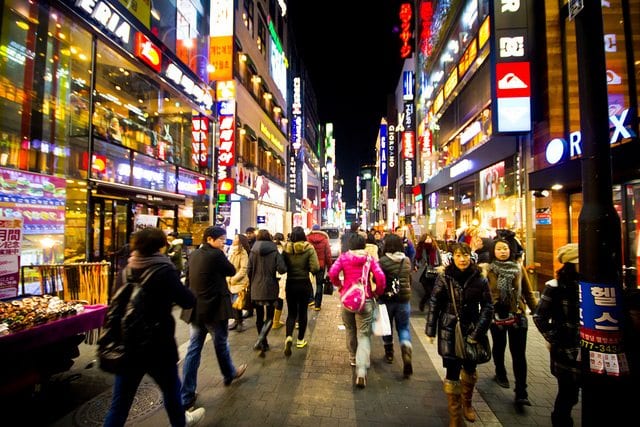 Culture Shock in Korea: Q&A with John Bocskay, seoul street, busy street