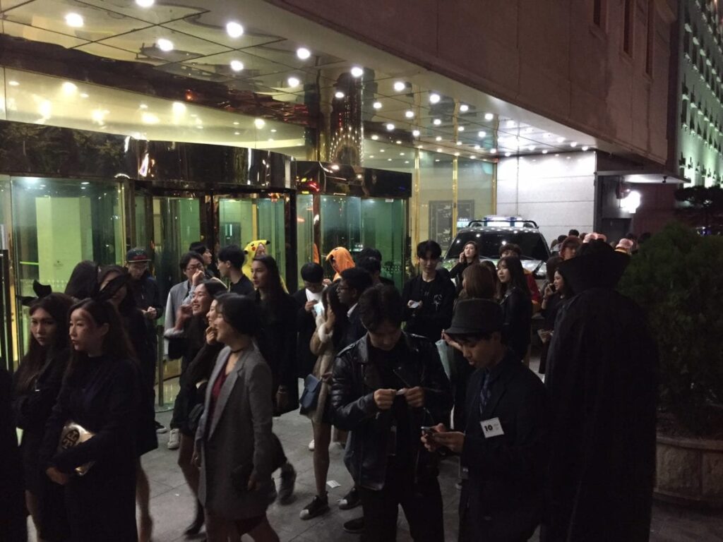 Club Octagon Halloween Line Outside