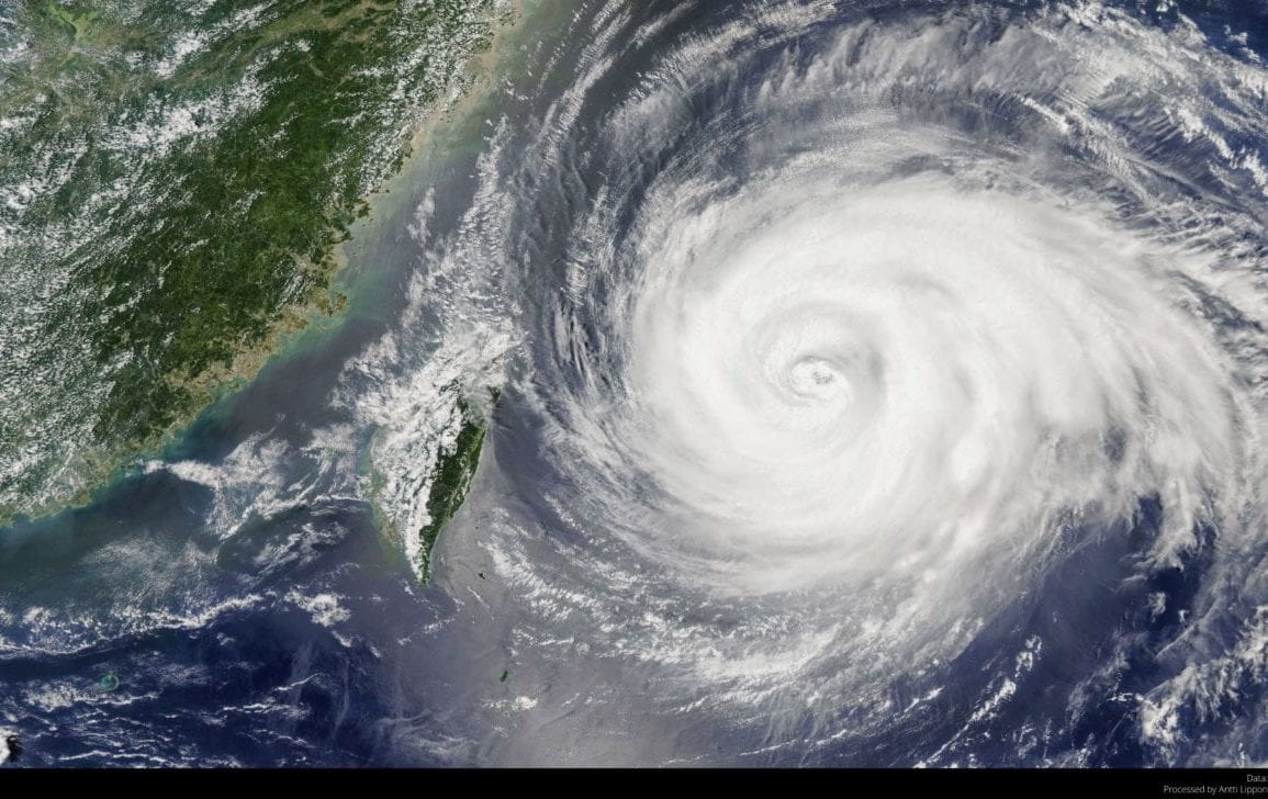 typhoon in Korea weather