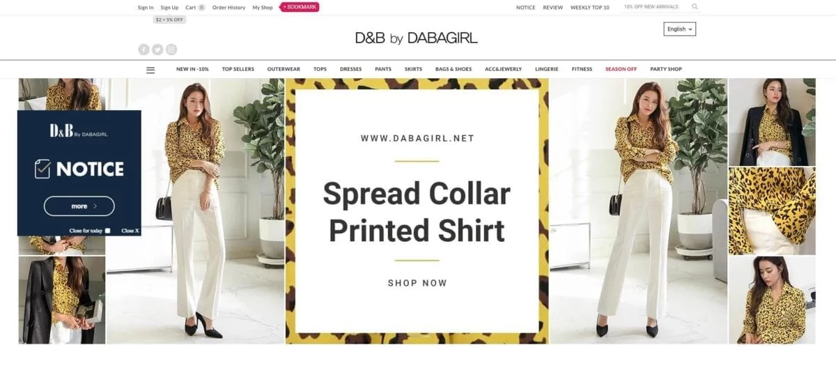 dabagirl on-line nakupování oblečení móda