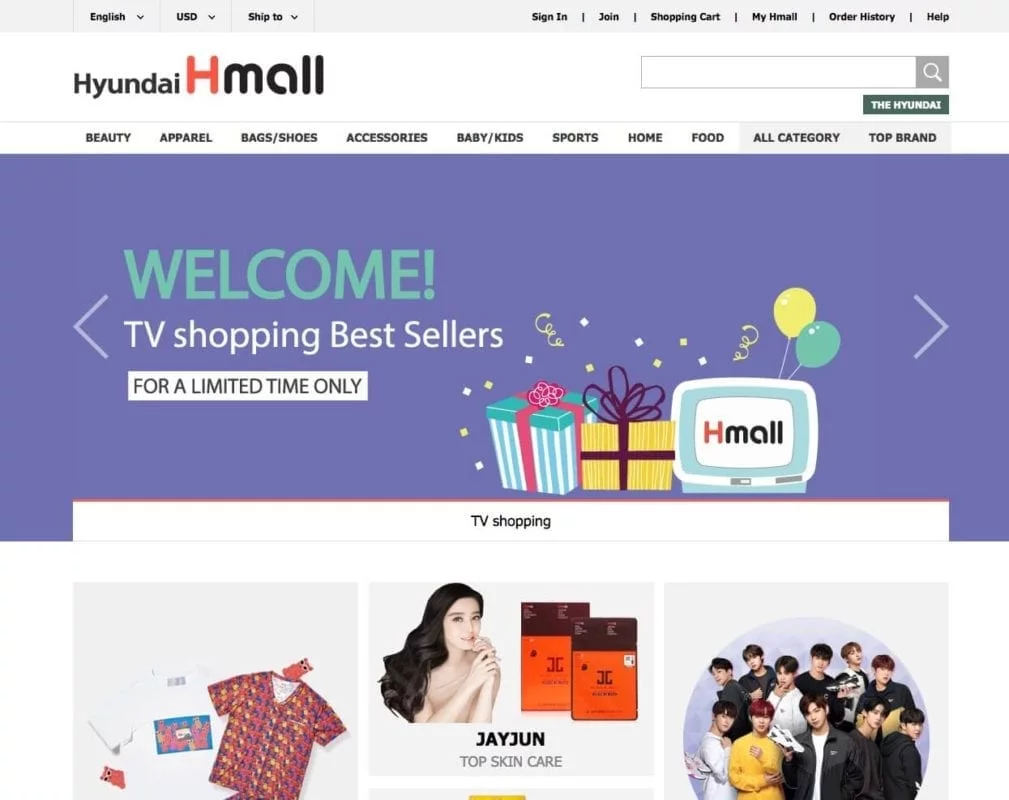 hyundai hmall on-line nakupování korea