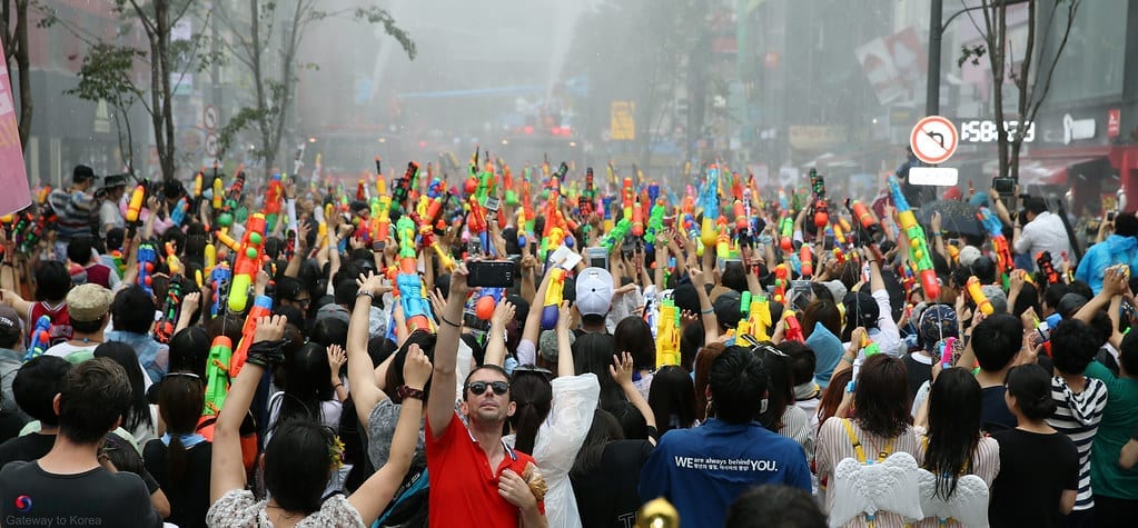 sinchon water gun festival korea things to do in july 