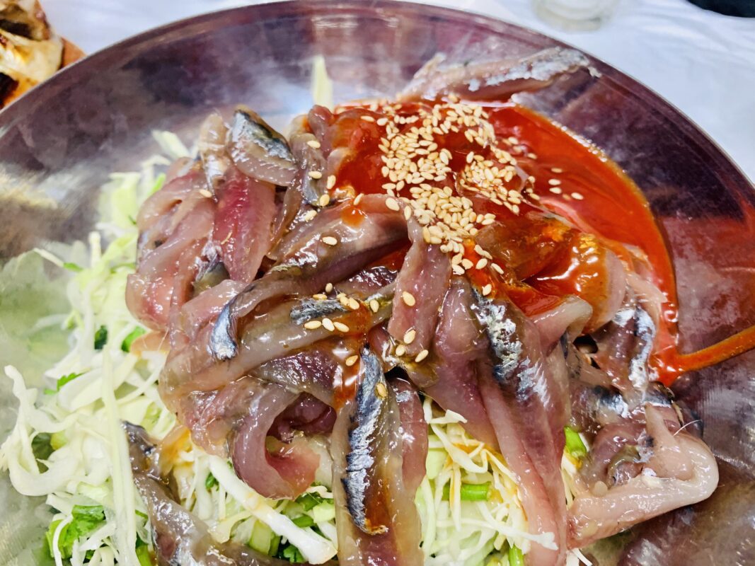 raw sardines in Tongyeong Korea