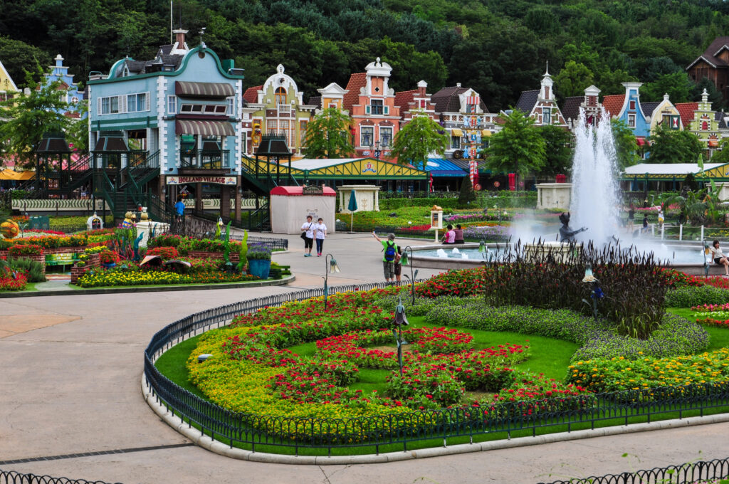 spring in korea everland rose garden 