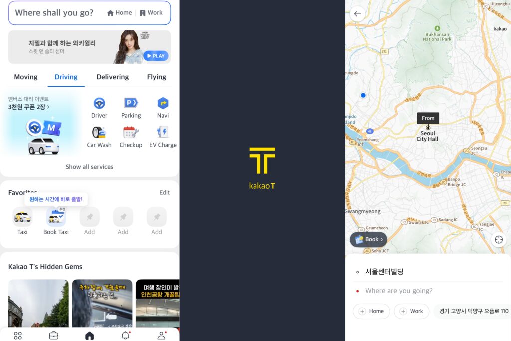 Kakao T, taxi apps korea